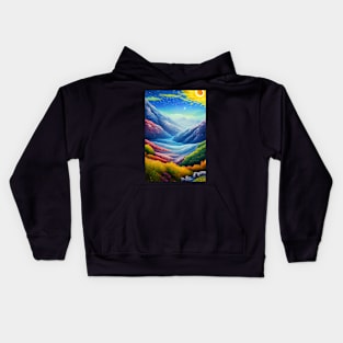 Beautiful mountain design Kids Hoodie